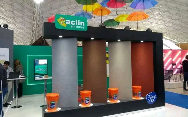 Stand comercial y exhibición de producto – Paclin Pinturas